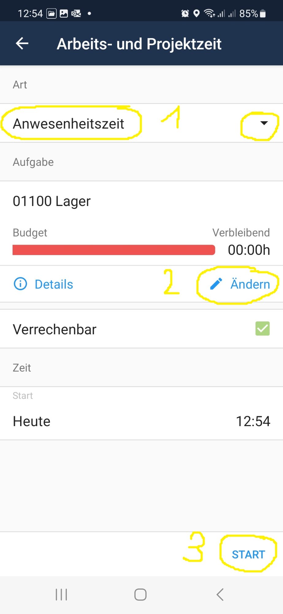 Start Android